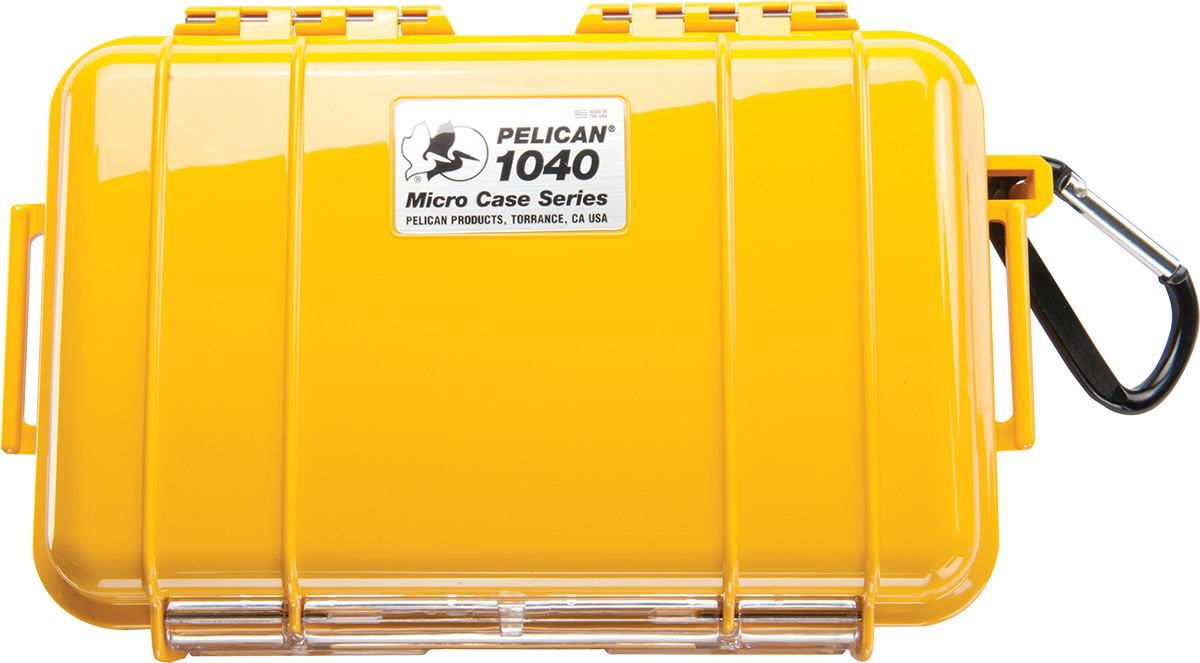 pelican 1040 yellow waterproof hard micro case