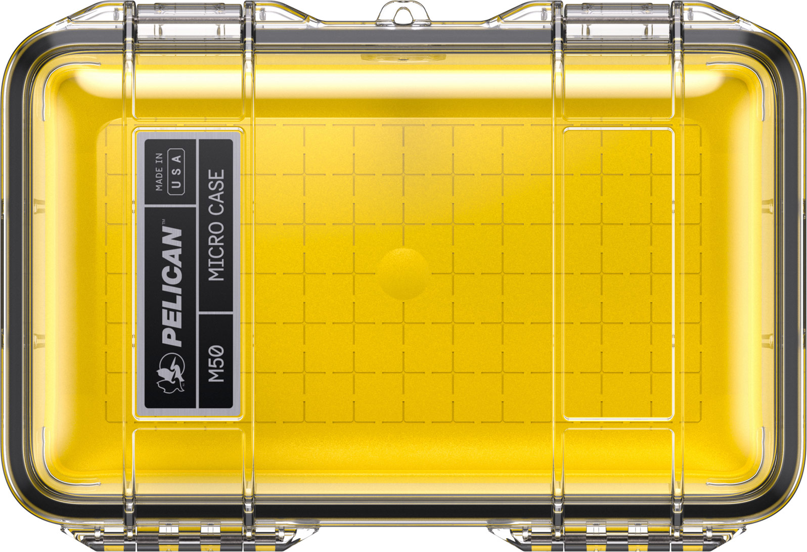 pelican m50 micro case clear yellow front