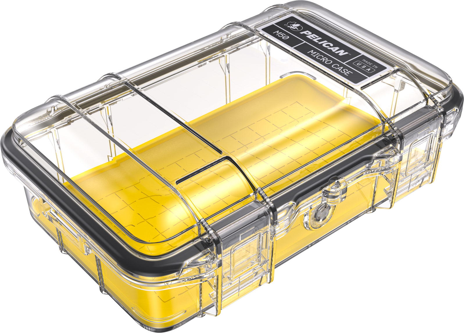 pelican m50 micro case clear yellow